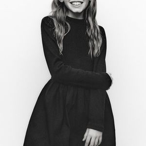Zara Girl’s Black Long Sleeve Balloon Dress in Size 7